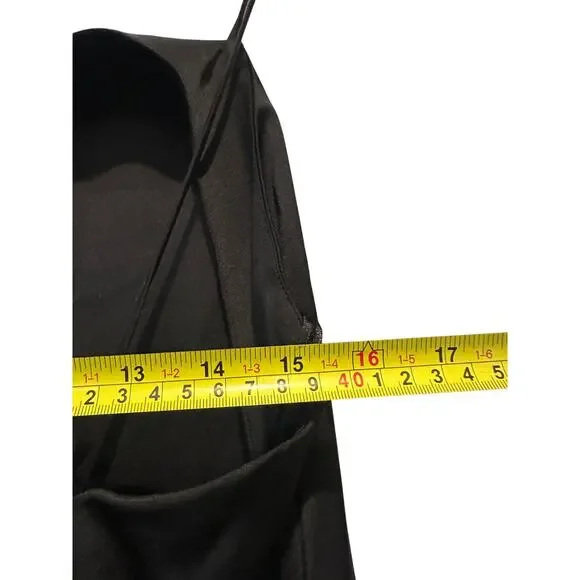 NWT Atoir Size 6 Black Slip Clarice Open Back Maxi Spaghetti Strap Dress LBD - Picture 6 of 10